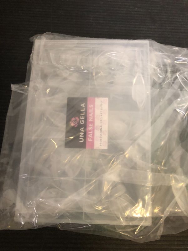 Photo 1 of UNA GELLA Stiletto Gel Nail Tips: Full Cover 312Pcs No C Curve Stiletto Nail Tips Pre-buff Press On Nails Half Matte Almond Gel Tips for Nail Extension DIY Salon 12 Sizes