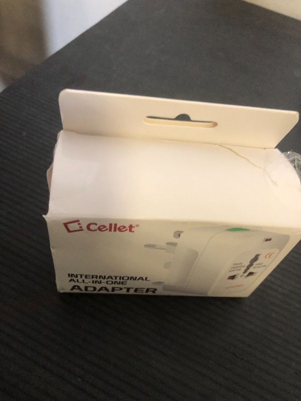 Photo 1 of Portable Worldwide Universal Power Adapter All in One International Out of Country Travel Wall Charger Plug for Wall Plug Input in USA EU UK France Italy Australia India Outlets by Cellet