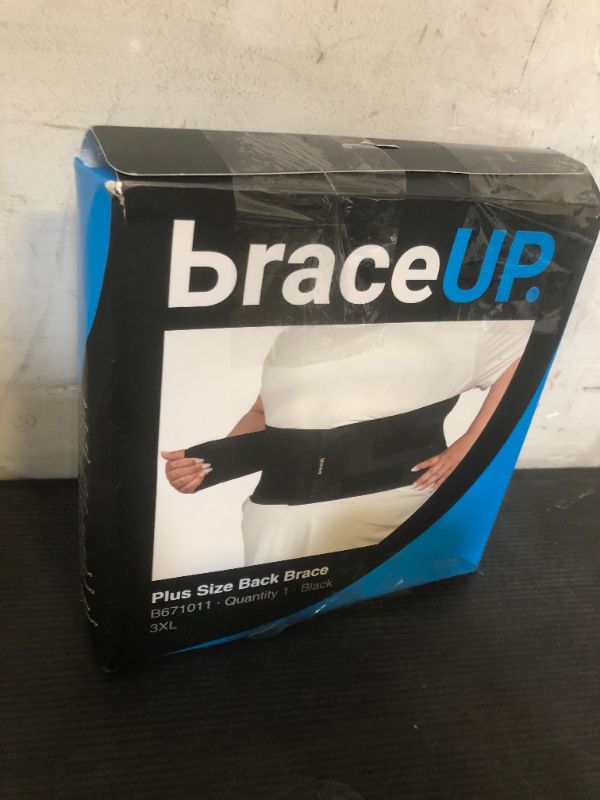 Photo 1 of BraceUP Plus Size Back Brace for Woman and Man - 3XL to 5XL Extra Large Lower Back Support with Straps and Compressions, Herniated Disc Back Pain Relief, Abdominal Plus Size Binder (3XL)