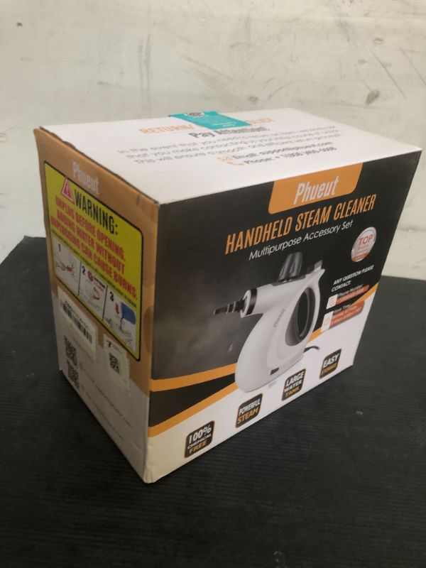 Photo 1 of Phueut Pressurized Handheld Multi-Surface Natural Steam Cleaner with 12 pcs Accessories, Multi-Purpose Steamer for Home Use, Steamer for Cleaning Floor, Upholstery, Grout and Car