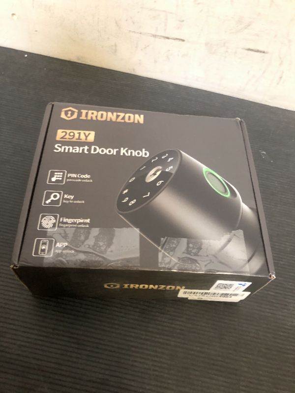 Photo 1 of IRONZON Fingerprint Door Knob Fingerprint Door Lock with App Control Smart Door knob for Bedroom, Biometric Door Lock for Apartment Office and Garages