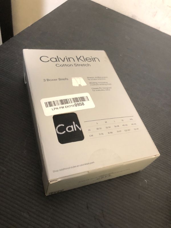 Photo 1 of Calvin Klein Men's Cotton Stretch 3-pack Boxer Brief, 3 Black, Medium