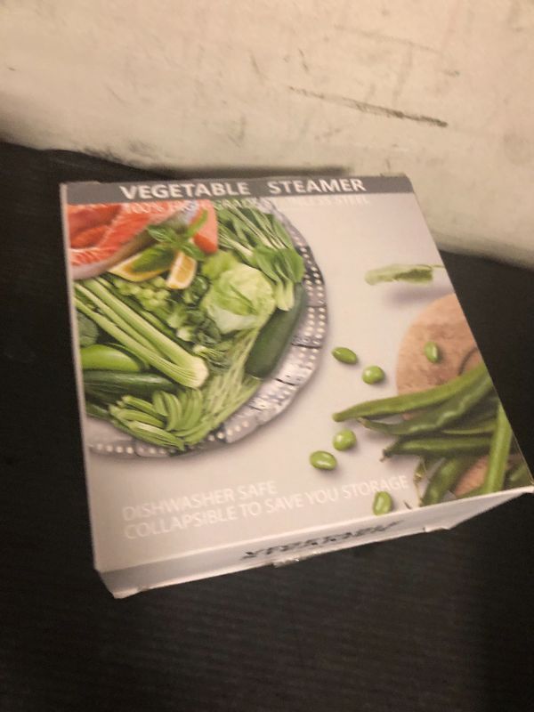 Photo 1 of Consevisen Vegetable Steamer Basket for Cooking Food, Stainless Steel Veggie Steam Basket for Pot, Folding Expandable Steaming Insert with Extendable Handle Fits Various Size Pot, 5.1" to 9"