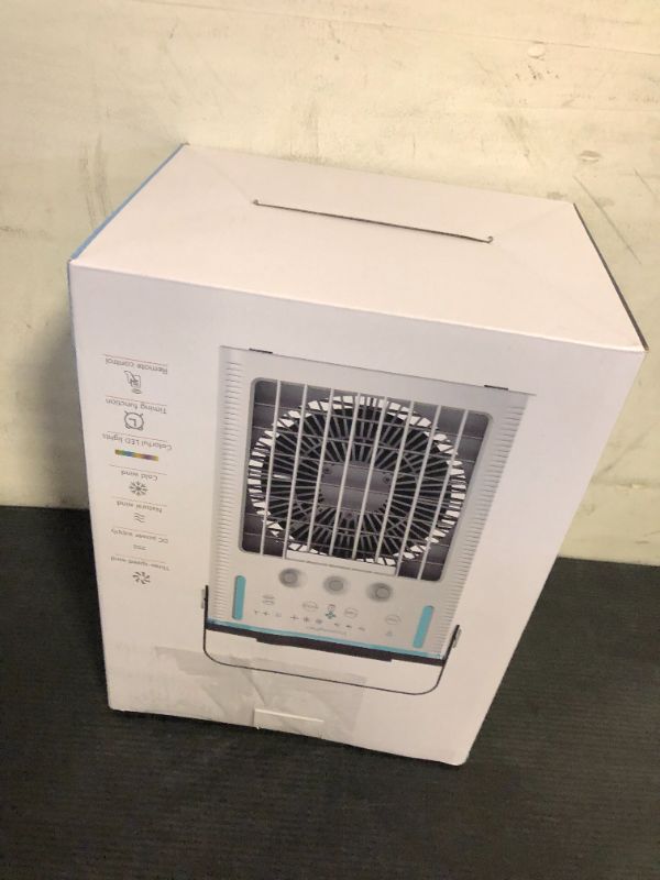 Photo 1 of Battery Powered Air Conditioner 6000mAh,Rechargeable Small Air Conditioner for Room,Personal Air Cooler with Mist,Timer,Light,Portable Mini AC Unit Cooling Fan for Camping,Tent,Car,Desktop,Bedroom