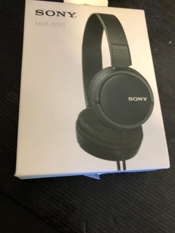 Photo 1 of Sony ZX110 Over-Ear Dynamic Stereo Headphones (Black)