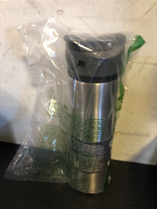 Photo 1 of Contigo Cortland Chill 2.0 Vacuum-Insulated Stainless Steel Water Bottle Spill-Proof Sip Technology Interchangeable Lid 24oz Steel/Licorice Perfect for Fitness Travel Everyday Use
