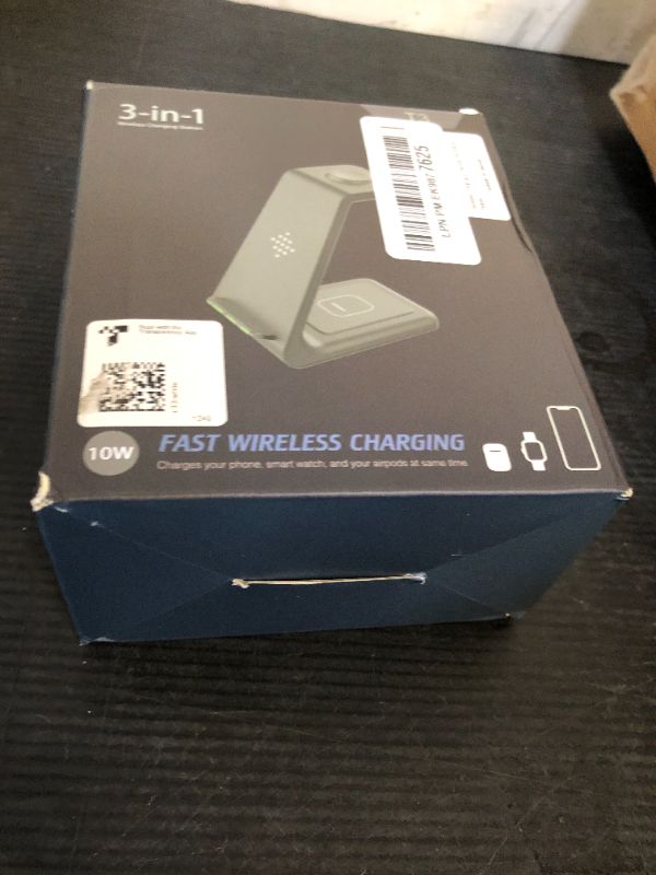 Photo 1 of 3 in 1 Wireless Charging Station, 2025 Upgraded Fast Desk Charger Station for iPhone 16 15 14 13 12 Pro Max Plus, Charger Stand for Apple Watch 10 9 8 7 6 5 4 3 2 SE, Airpods 4 3 2 Pro