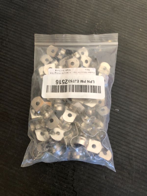 Photo 1 of Hordion 50Pcs 3/8" Two Hole Strap U Bracket, M10 Rigid Pipe Strap Stainless Steel Conduit Clamp for Fixing Pipe