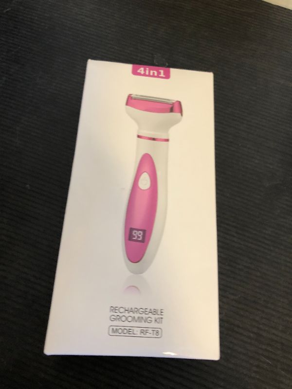 Photo 1 of Beanify Electric Razor for Women Men,4 in 1 Painless Ladies Wet & Dry Body Razors and Facial Hair Remover,Rechargeable Led Display Hair Removal Kit for Nose Face Body Leg Bikini Arm Hair (Pink)