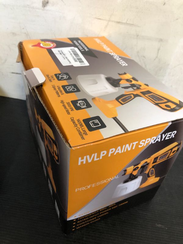 Photo 1 of Paint Sprayer 1000W High Power Electric Spray Paint Gun with Adjustable Spray Width Knob,1400ML Container,4 Nozzles & 3 Patterns,Easy to Clean for Furniture Cabinets House Painting