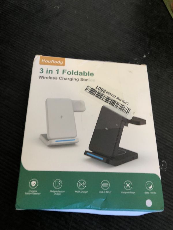 Photo 1 of 3 in 1 Foldable Wireless Charger for Google Pixel Watch 1, Fast Charger Stand for Pixel Buds Pro/2 and Pixel 9 Pro/XL/9/8a/8 Pro/8/7 Pro/7a/7/6/Pro (Not for Pixel Watch 3/2) with QC Adapter, White