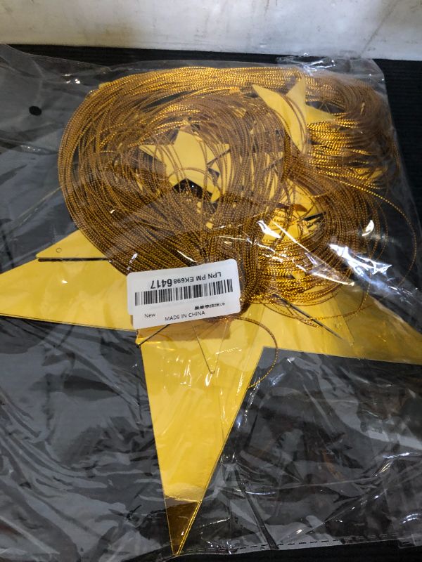 Photo 1 of 24pcs Gold Cardboard Stars Glitter Star Cutouts Paper Stars Decorations Star Wall Decor Confetti Cutouts for Valentine's Day Movie Night Yard Party Decoration, 4 Sizes