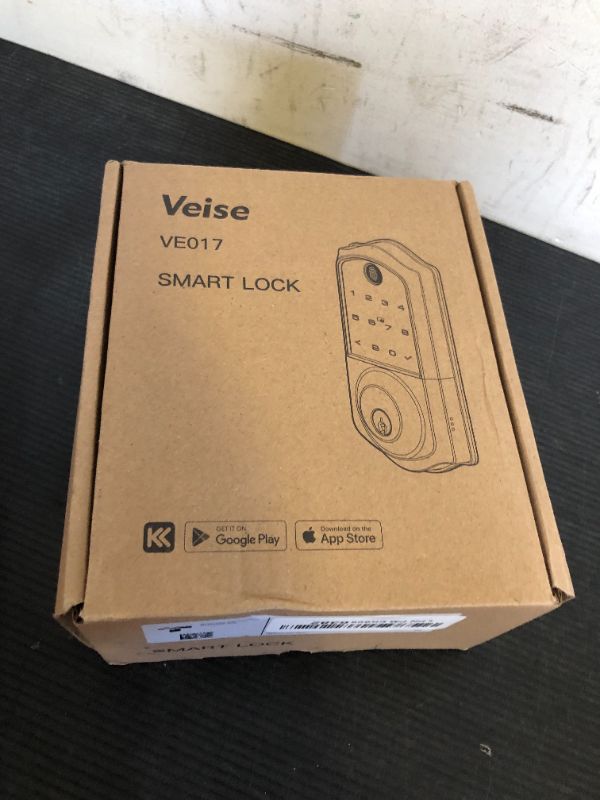 Photo 1 of Veise VE017 Fingerprint Smart Door Lock, App Control, 7-in-1 Keyless Entry, Auto Lock, Emergency Power Port, Electronic Touchscreen Keypad, Biometric Smart Locks for Front Door, Matte Black