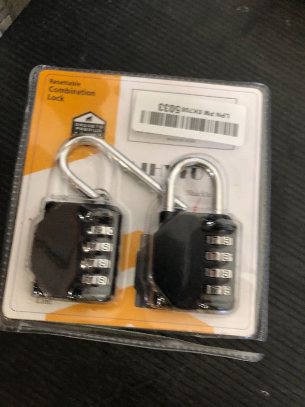 Photo 1 of Combination Lock Resettable 4 Digit Padlock with Combination, AIHYTU Waterproof and Heavy Duty Combination Padlock Outdoor for School Gym Locker, Fence Gate, Toolbox, Employee Hasp Locker – 2 Pack