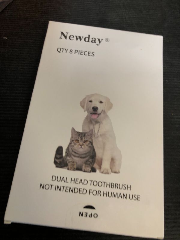 Photo 1 of Newday Dog Toothbrush Set of 8 - Dual Headed, Dental Hygiene Convenient Soft Toothbrush to Clean pet Teeth, Dog Tooth Brushes for Small to Large Dogs, Cats, and Most Pets, Teeth Brush in Bulk