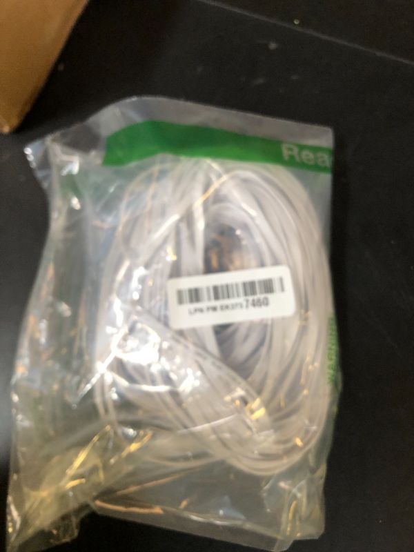 Photo 1 of Folishine Cat 6 Ethernet Cable High Speed with Network Patch Cords, LAN Cable Clips&Rj45 Connector for Router Modem Faster Than Cat 5e/Cat 5-White (75FT)