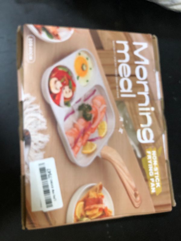Photo 1 of MIUGO Egg Frying Pan, 3 Section Omelette Pan with Nonstick Coating, Aluminium Alloy, Suitable for Gas and Induction Stove
