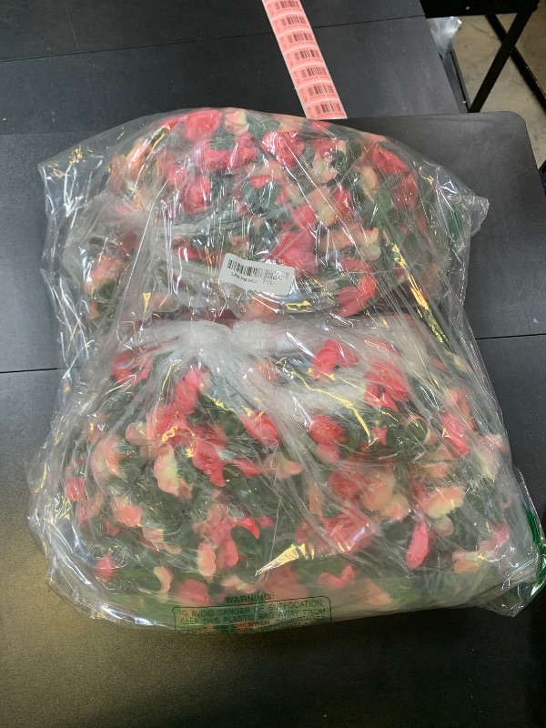 Photo 1 of KHOYIME 18 Pack 144 FT Artificial Flower Garland, Fake Pink Roses Vines Silk Flowers Faux Plastic Outdoor Hanging Floral Ivy Garland Decoration for Wedding Arch Bedroom Home Wall Backdrop Room Decor