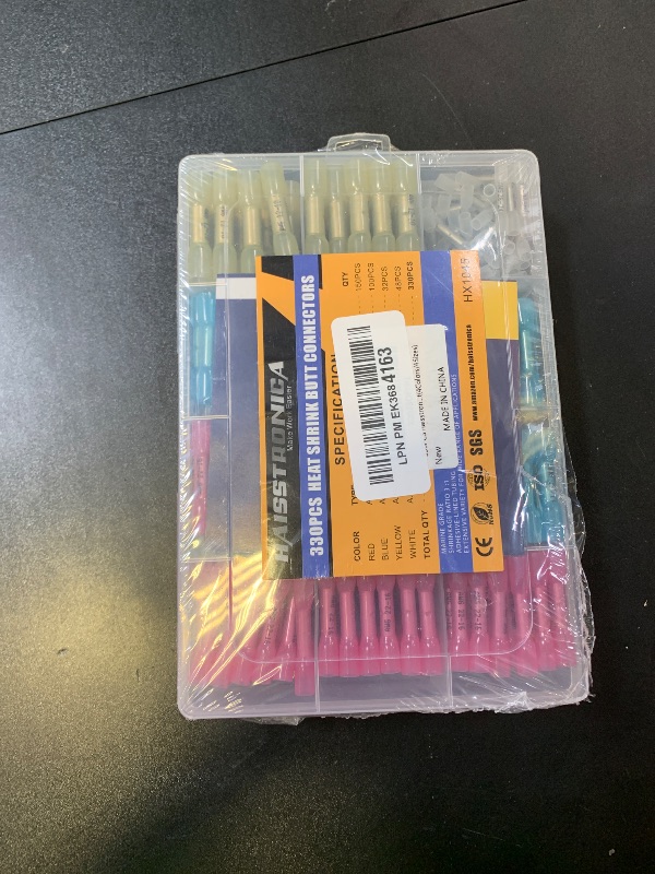 Photo 1 of 330PCS haisstronica Heat Shrink Butt Connectors-Marine Grade Waterproof Electrical Crimp Wire Connectors Kit-Tinned Red Copper Insulated, for Boat,Truck,Stereo,Joint(4Colors/4Sizes)