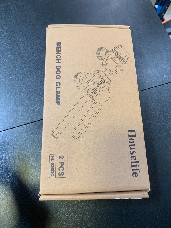 Photo 1 of Bench Dog Clamp 3/4 inch Dog Hole Clamp Up to 155 Lbs Clamping Force, Quick Clamp and Release Wood Clamps, Bench Dogs Clamps for Woodworking (2 Pack)
