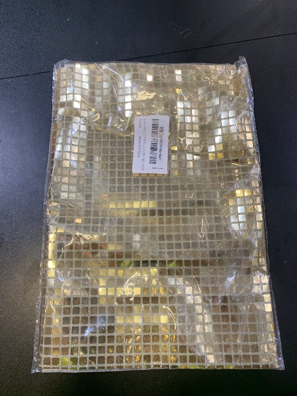 Photo 1 of BDDC Champagne 13 x 72 Inches Glitter Table Runner, Mirror Effect Disco Party Table Runner Retro, Champagne Table Decor for Disco Party, Decorations for Birthday Bachelorette Dance Party, C7201