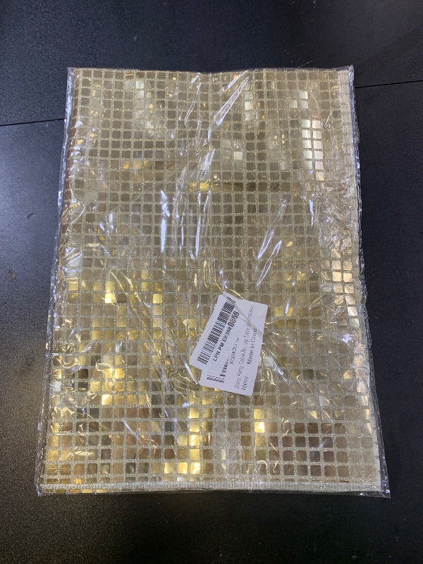 Photo 1 of BDDC Champagne 13 x 72 Inches Glitter Table Runner, Mirror Effect Disco Party Table Runner Retro, Champagne Table Decor for Disco Party, Decorations for Birthday Bachelorette Dance Party, C7201
