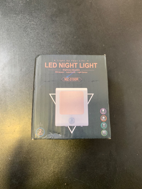 Photo 1 of MAZ-TEK Plug in Motion Sensor Lights with Adjustable Brightness,Warm White Motion Activated Led Night Light for Hallway, Stair, Corridor, Kitchen, Living Room, Garage, Basement, Utility Room,2 Pack