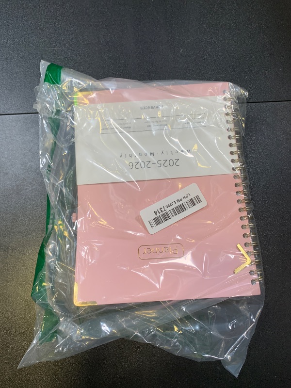 Photo 1 of Forvencer Academic Planner 2025-2026, Hardcover Weekly & Monthly Calendar Planner, July 2025 - June 2026, 6" x 8", Daily Agenda Book with Tabs, College Organizer Notebook, School Supplies for Student Teacher Classroom, Pink