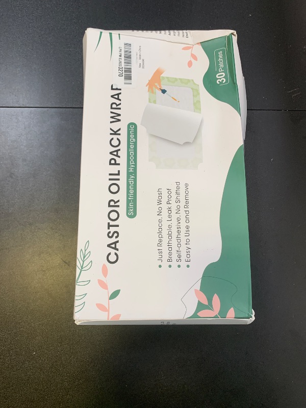 Photo 1 of 30 PCS Castor Oil Pack Wrap Plus Size, Castor Oil Patches Self-Adhesive for Liver, Stomach, Anti Leakage, No Wash, Portable for Women and Men, 11.8 * 6.3in (Oil Not Included)