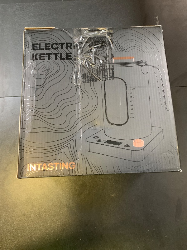 Photo 1 of Electric Tea Kettle, INTASTING Glass Electric Kettle with tea Infuser and Precise knob temperature control, 1200W Fast Heating, BPA-Free, Easy to Clean, for Tea and coffee, 1 Liter (Cream White)