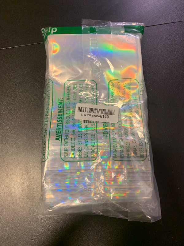 Photo 1 of JETMORE 100 Pcs Mylar Bags, Holographic Bags, Resealable Bag for Small Business, Packaging, Sample Bag for Pen, Gift, Jewelry, Snack, Bracelets, Mothers Day Gifts (5.5x7.9in)