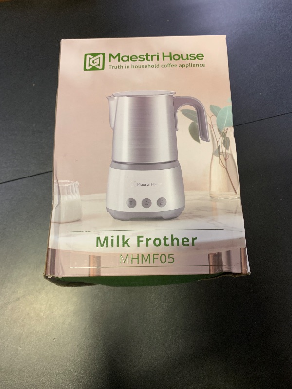 Photo 1 of Maestri House Milk Frother, 4-in-1 Electric Milk Steamer and Frother, 16.9OZ 600W Smart Touch Control Hot and Cold Foam Maker, Memory Function for Latte, Cappuccinos, Warm Milk, Hot Chocolate Milk