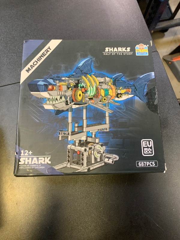 Photo 1 of Ideas Mechanical Shark Building Set - with Display Stand and Light, Marine Animal with Linkage Function, for Adults, Ocean & Mechanical Enthusiasts. (Compatible with Legos for Boys Age 8-12)