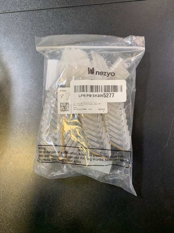 Photo 1 of Nezyo 70 Pcs Mini Acrylic Sign Display Holder L Shape Tag Label Stands Clear Price Acrylic Tag Holder for Name Counter Top Retail Card Store Table Display, 1.57 x 0.79 Inch/ 4 x 2 cm