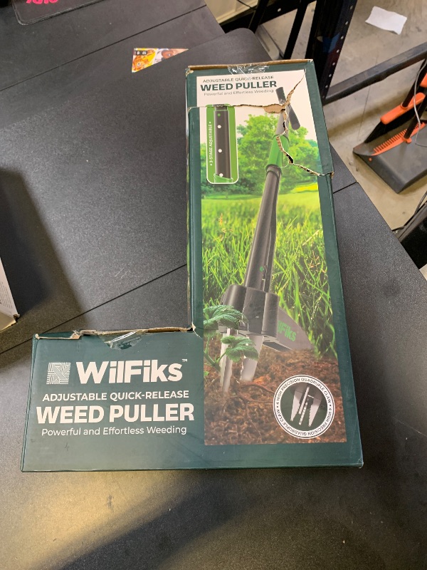 Photo 1 of Puller Tool with Long Adjustable Handle (36", 40", & 45"), Quick-Release Weed Ejector Mechanism, Lightweight Aluminum Stand-Up Heavy Duty Weed Remover, 4-Claw Head & Foot Pedal for Easy Weeding