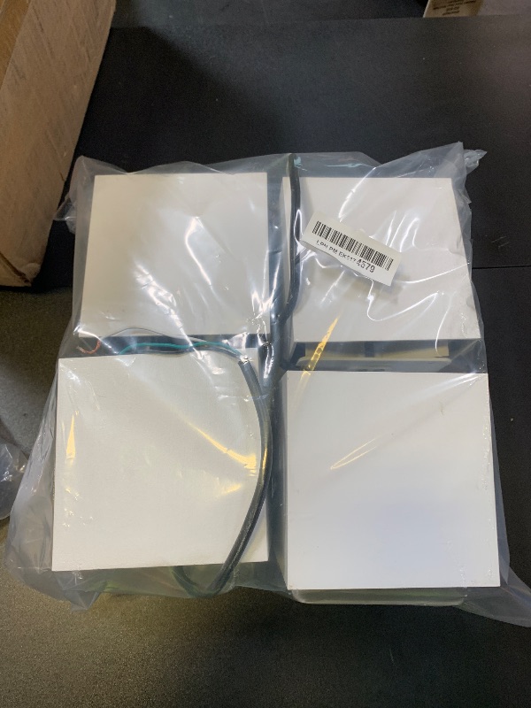 Photo 1 of Juyace 20W LED Outdoor Wall Sconce Light 2000lm 6000K White Modern Exterior Fixture Up Down Angle-Adjustable with US Mount Plate Aluminum for Front Porch Patio House Garage Door 4 Pack