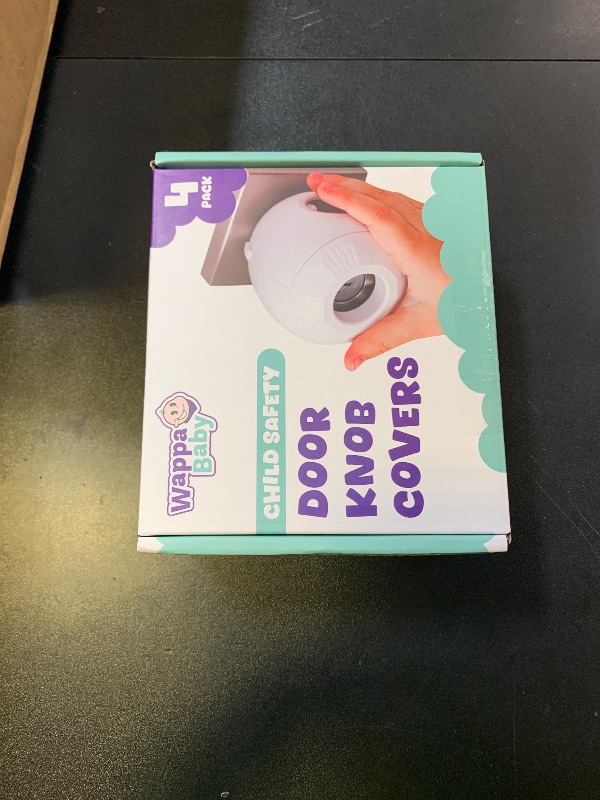 Photo 1 of Child Safety Door Knob Cover (4 Pack) Hard-to-Remove Dual-Lock Door Handle Covers for Kids - Reusable Baby Proof Door Knob Locks - Installs Easily, No Tools Needed (White)