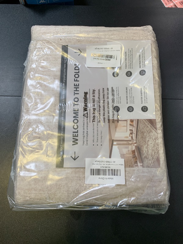 Photo 1 of Art&Tuft Washable Runner Rug 2x8 - Kitchen Runner Rug Non-Slip, Soft Low Pile Hallway Runner for Bedroom Bathroom Laundry Living Room, Beige