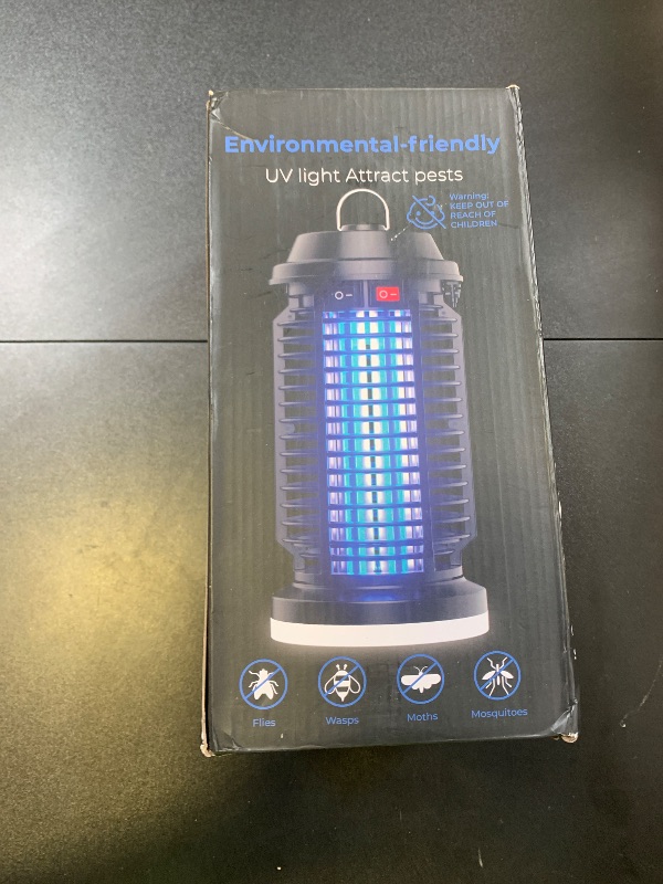 Photo 1 of YISSVIC Bug Zapper Outdoor Indoor Waterproof Electric Mosquito Lamp Fly Zapper Killer Effective 4200V Plug in for Home Patio Office Courtyard