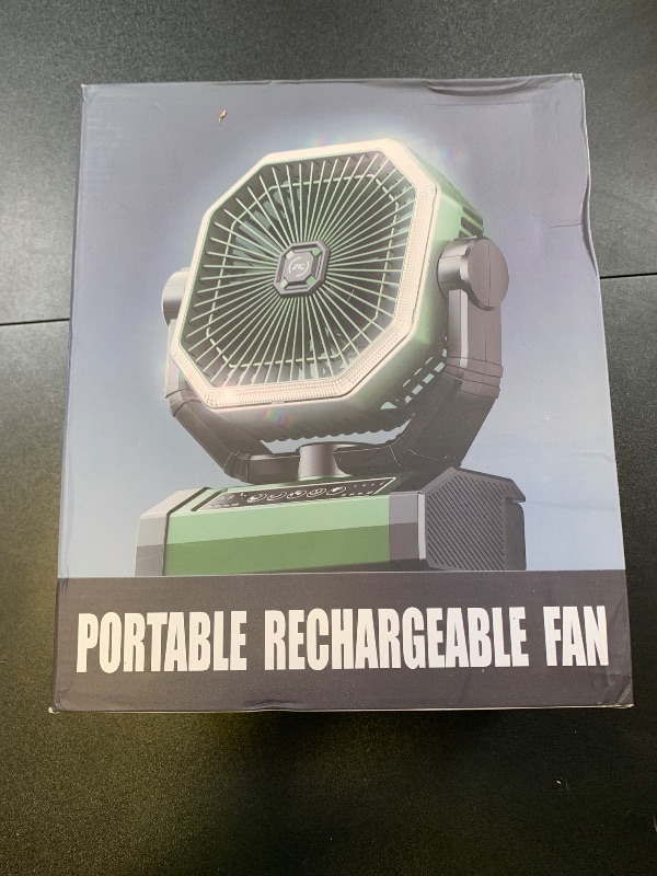 Photo 1 of Portable Fan 24000mAh Battery Powered with Remote & LED, 4 Speed Strong Airflow, Desk/Camping/Outdoor/Gym Fan for Office Travel Treadmill Camping Gear