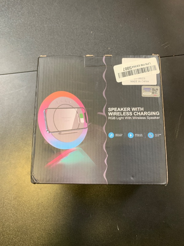 Photo 1 of Bluetooth Speaker with Lights, Wireless Charging Speaker, Best Birthday Gift Ideas Teenage,Applicable for Bedroom/Teen Girl Gifts/Please use The Original Adapter(5W Wireless Charging)