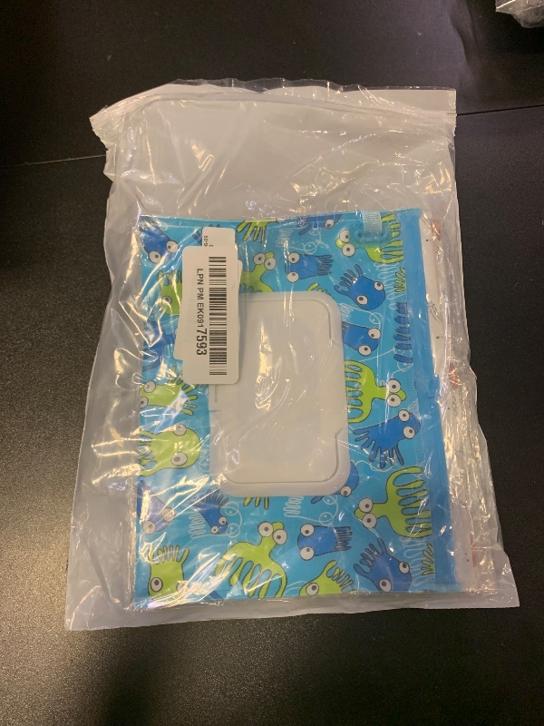 Photo 1 of HomeSoGood 4Pcs Wet Wipes Bag Wipes with Easy-Carry Snap-Strap Portable Flip Cover Cosmetic Pouch Tissue Box Accessories(7.09inch)
