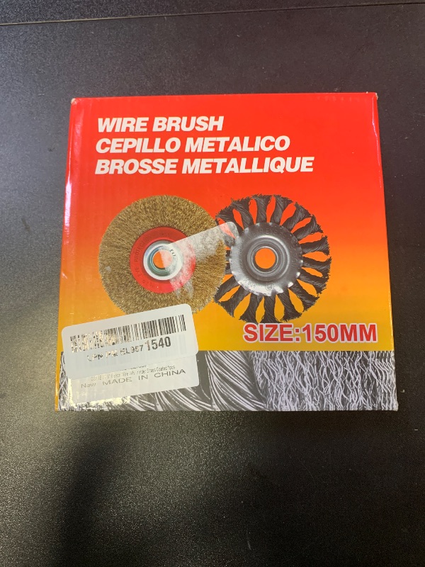 Photo 1 of OSFTBVT 6" Bench Wire Wheel Brush Coarse Crimped Steel Wire 0.012" with 5/8" Arbor for Bench Grinder Brass Coated 1pcs