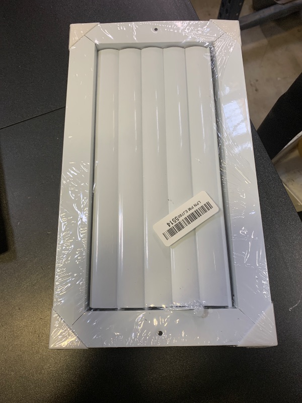 Photo 1 of 6x12 Inch (Duct Opening) Aluminum 1-Way Air Flow Vent – HVAC Vent Cover for Wall or Ceiling – Quiet HVAC Wall Register with Multi-Shutter Damper – Adjustable Curved Blade - Plastic Seal for Tight Fit