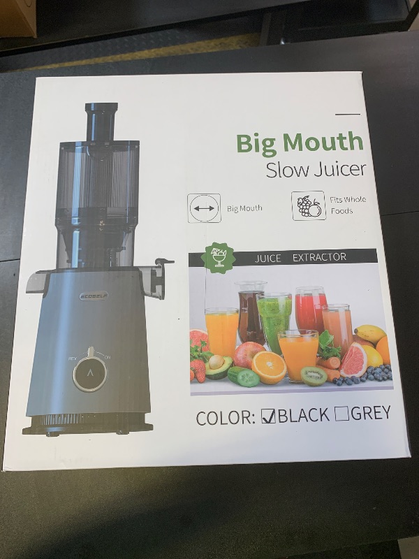 Photo 1 of Juicer Machines, ECOSELF 4.35" Large Feed Chute for Family Needs, Professional Hands Free Cold Press Juicer For Whole Fruits & Vegetables, Self Feeding for Juice Extractor Machine, Easy to Clean