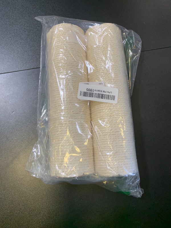 Photo 1 of 10" Cat Scratching Replacement Posts Sisal Spare Scratcher Refill Post for Cats Cube Tower Kittens Scratch Pole Perch Interactive Toys Furniture Accessories Tree 2 Pack Include M8 Screws White