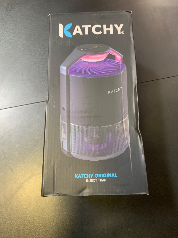 Photo 1 of Katchy Indoor Insect Trap - Catcher & Killer for Mosquitos, Gnats, Moths, Fruit Flies - Non-Zapper Traps for Inside Your Home - Catch Insects Indoors with Suction, Bug Light & Sticky Glue (Black)