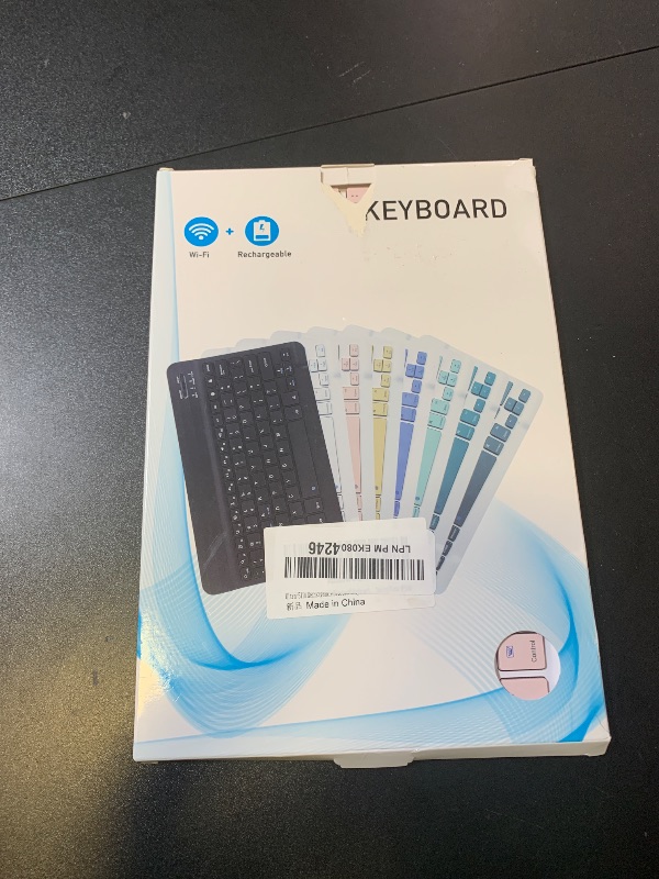 Photo 1 of Ultra-Slim Rechargeable Bluetooth Keyboard Portable Wireless Keyboard for iPad A16 11th 10th Generation, iPad Pro iPad Air iPad mini iPhone, Android Samsung Galaxy Tablet Smartphone Cell Phone (Pink)