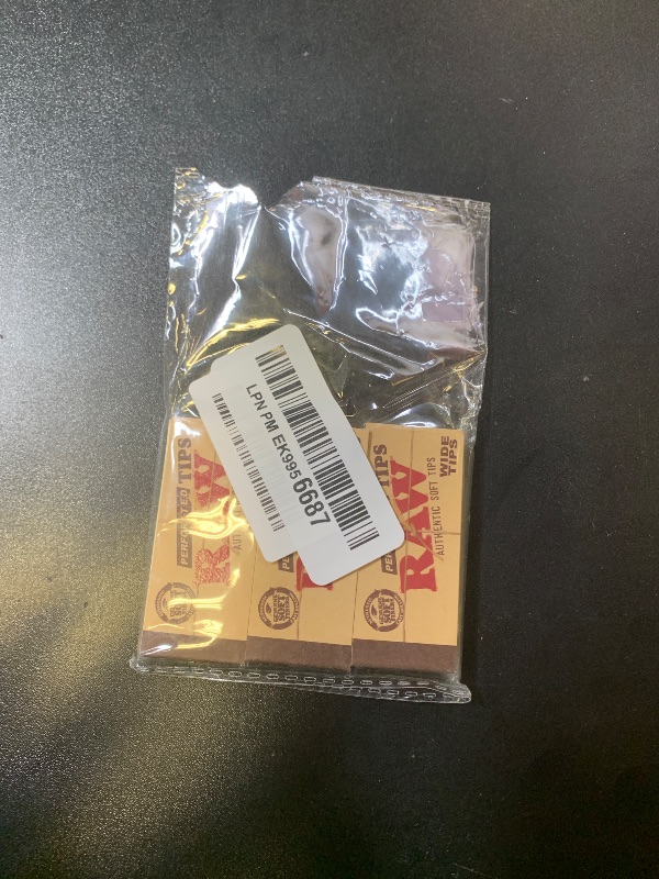 Photo 1 of Raw Rolling Papers Perforated Wide Cotton Filter Tips 6 Pack = 300 Tips