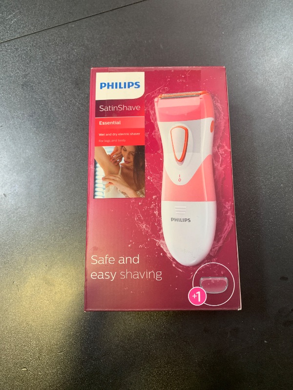 Photo 1 of Philips SatinShave Essential Women’s Wet & Dry Electric Shaver for Legs & Body, Cordless, with Hypoallergenic Foil, HP6306/50